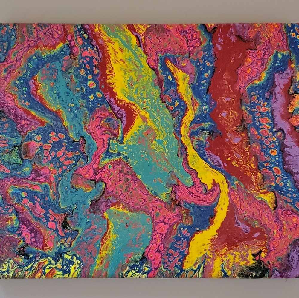 Acrylic Fluid Art on Canvas